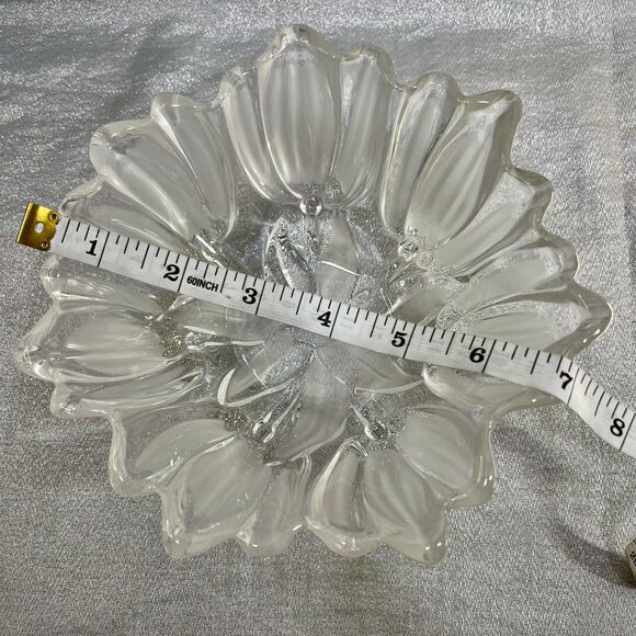 MIKASA Crystal Tulip Satin Frosted Glass Bowl Trinket/Candle/Candy Dish - Picture 8 of 8